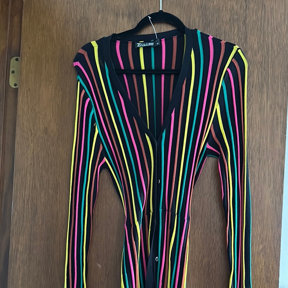 New York & Company Multicolor Asymmetrical Dress